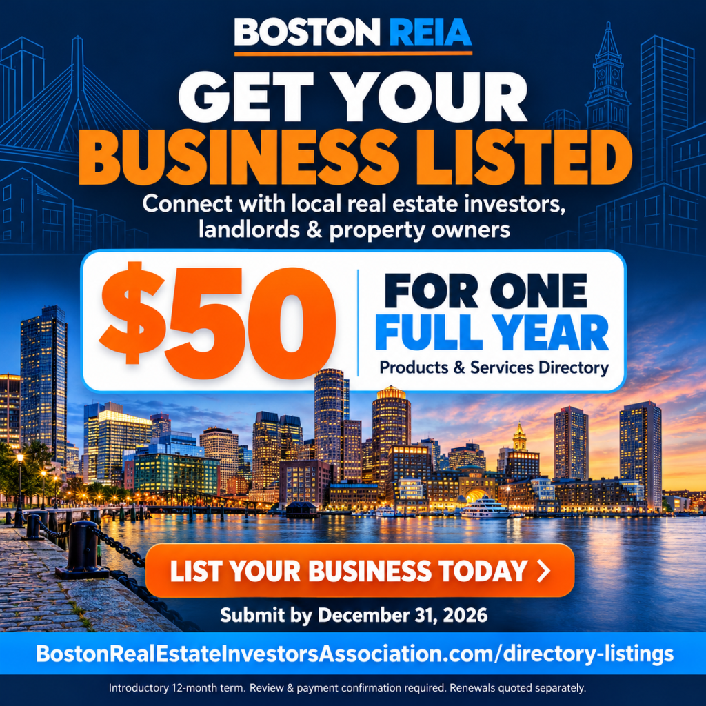 Meet the Boston REIA Business Directory: Find Services for Your Next Real Estate Project 1 Boston REIA Investor Vendor Directory